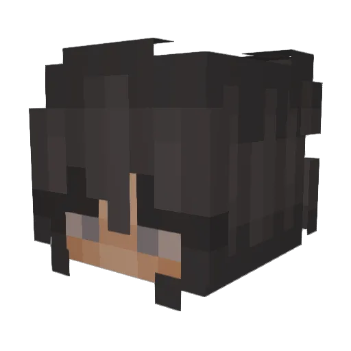 Delpheria Minecraft avatar head, 3D render