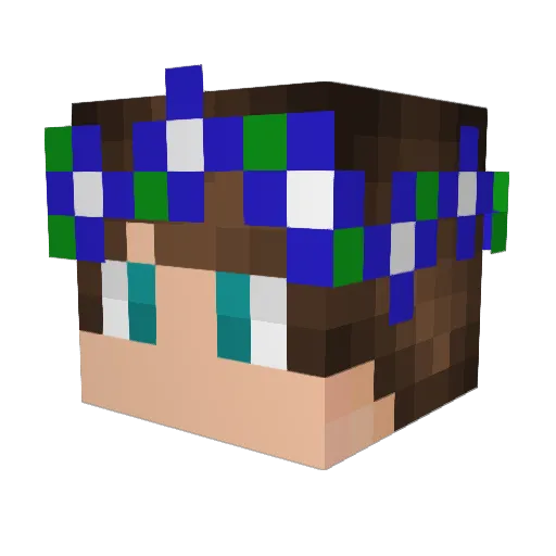 Delphon Minecraft avatar head, 3D render