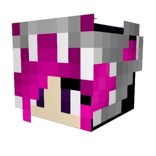 Delphox55 Minecraft avatar head, 3D render