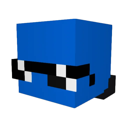 Delphxn Minecraft avatar head, 3D render