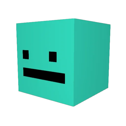 Delpion Minecraft avatar head, 3D render