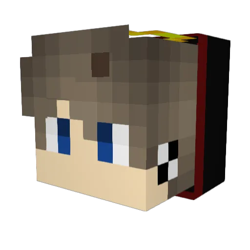 DelpsGamer Minecraft avatar head, 3D render