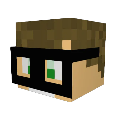 Delpsh123 Minecraft avatar head, 3D render