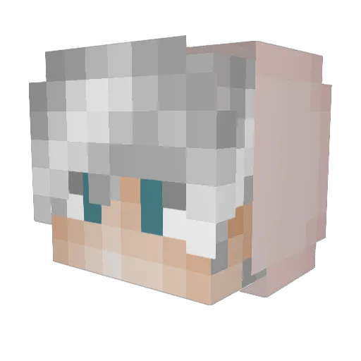 DelrosX Minecraft avatar head, 3D render