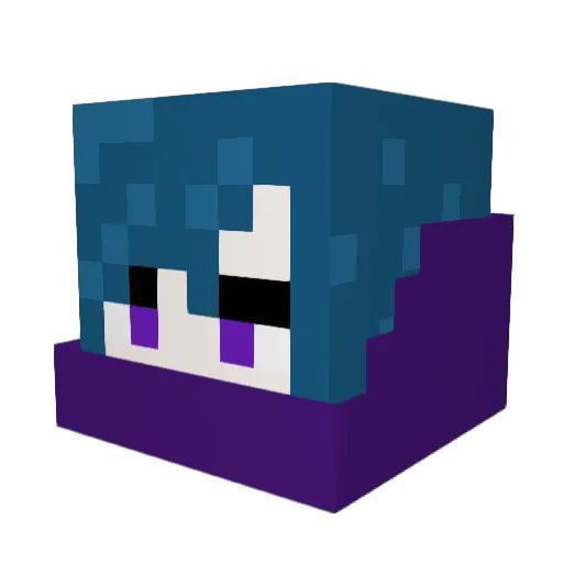 Dels_echo Minecraft avatar head, 3D render