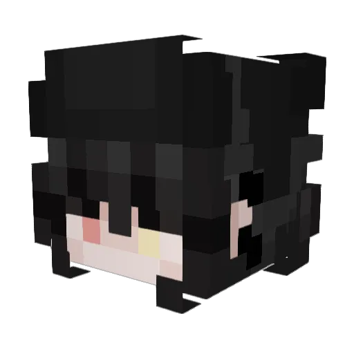 Delsec Minecraft avatar head, 3D render