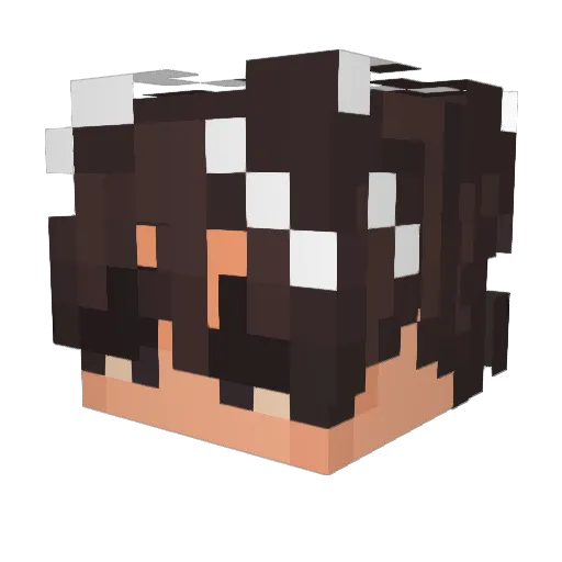 DelsyGenya Minecraft avatar head, 3D render