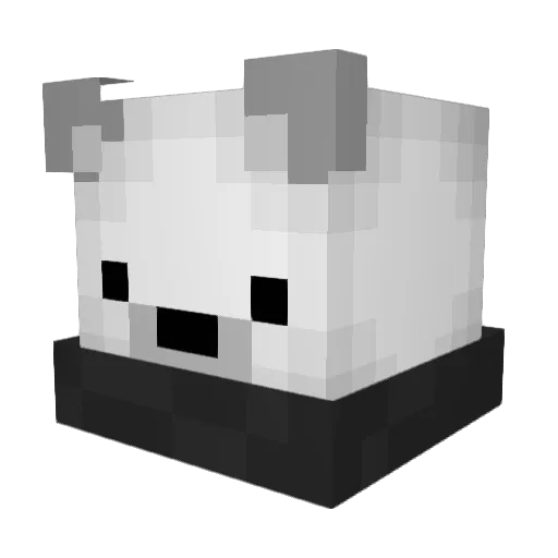 DeltPlayer Minecraft avatar head, 3D render
