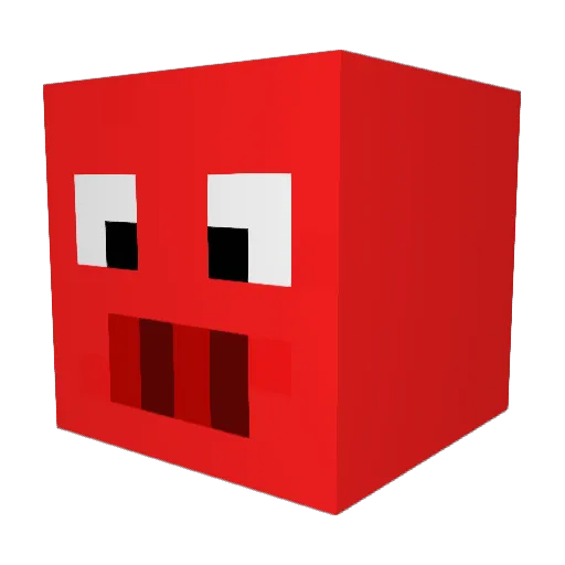 Delta14 Minecraft avatar head, 3D render