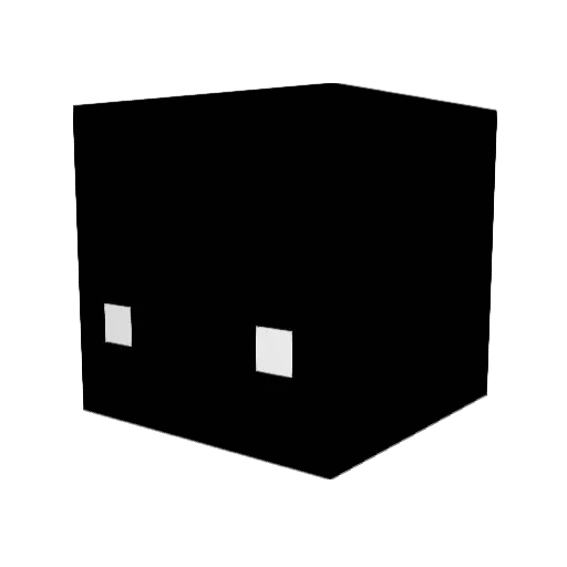 Delta354 Minecraft avatar head, 3D render