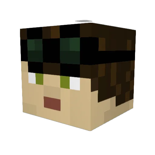 Delta5499 Minecraft avatar head, 3D render