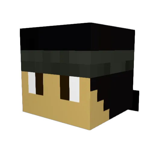 Delta69 Minecraft avatar head, 3D render