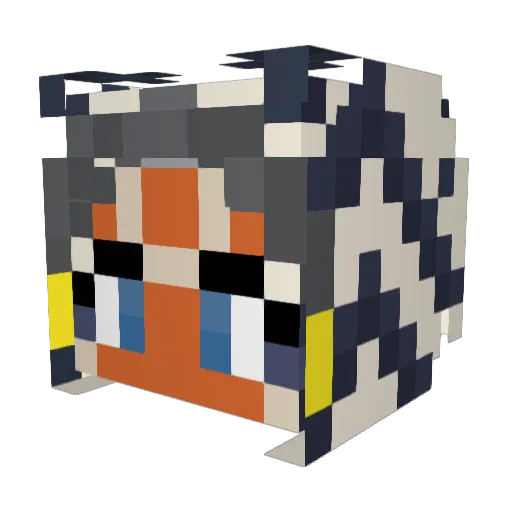 Delta818 Minecraft avatar head, 3D render
