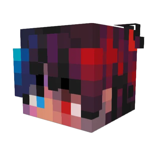 Delta890 Minecraft avatar head, 3D render