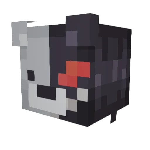 DeltaAccel Minecraft avatar head, 3D render