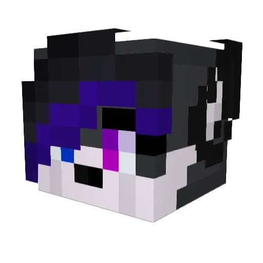 DeltaAngel69 Minecraft avatar head, 3D render