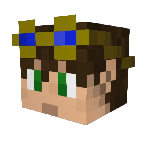 DeltaBlues1527 Minecraft avatar head, 3D render