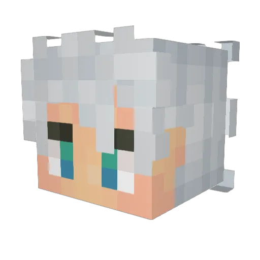 DeltaBryan Minecraft avatar head, 3D render