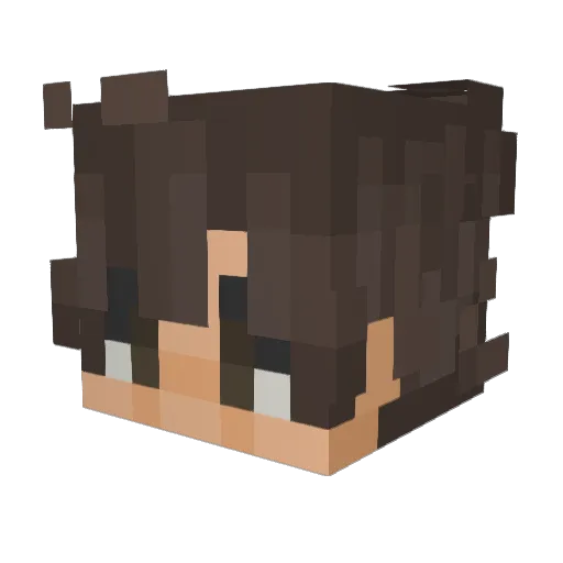 DeltaDavee Minecraft avatar head, 3D render