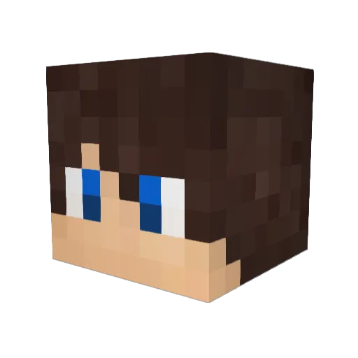 DeltaDoc Minecraft avatar head, 3D render