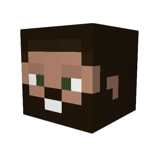 DeltaDroid Minecraft avatar head, 3D render