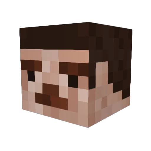 DeltaFox87 Minecraft avatar head, 3D render