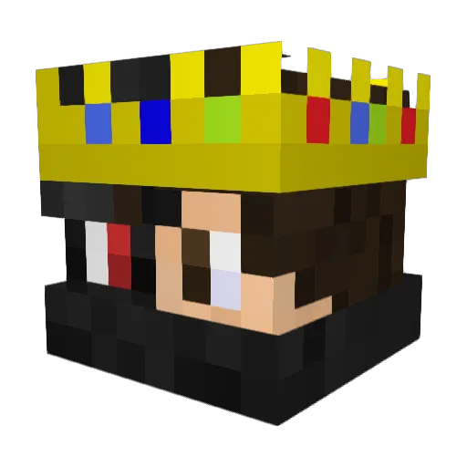 DeltaIsHere_ Minecraft avatar head, 3D render