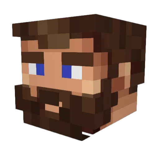 DeltaR7 Minecraft avatar head, 3D render