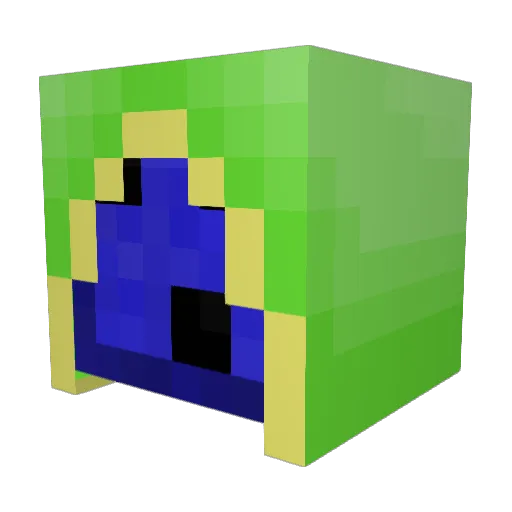 DeltaRayZ Minecraft avatar head, 3D render