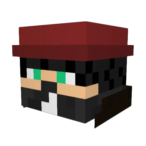 Delta_Cr0ss Minecraft avatar head, 3D render