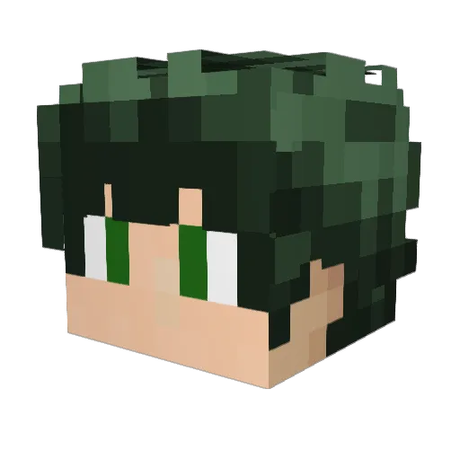 Delta_Deku Minecraft avatar head, 3D render