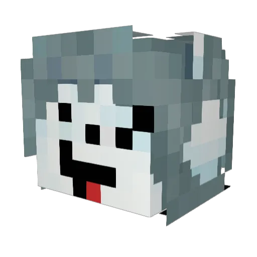 Delta_M87 Minecraft avatar head, 3D render