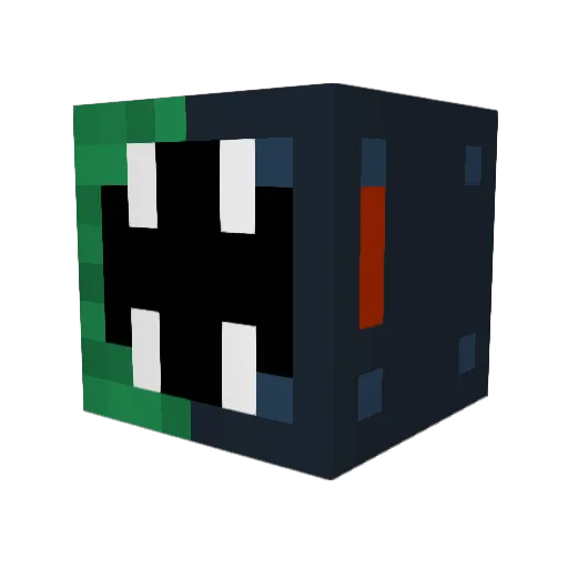 Delta_Raptr Minecraft avatar head, 3D render