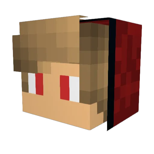 Delta______ Minecraft avatar head, 3D render