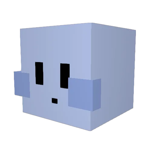 Delta_omg Minecraft avatar head, 3D render