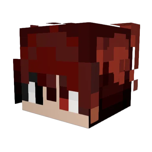 Deltace Minecraft avatar head, 3D render