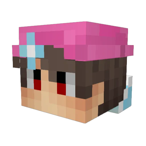 Deltah29 Minecraft avatar head, 3D render