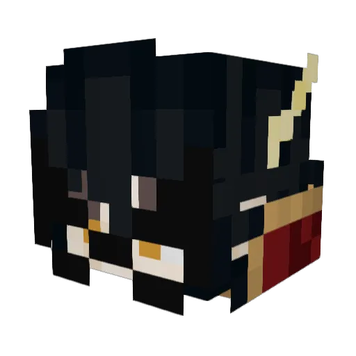 Deltakuu Minecraft avatar head, 3D render