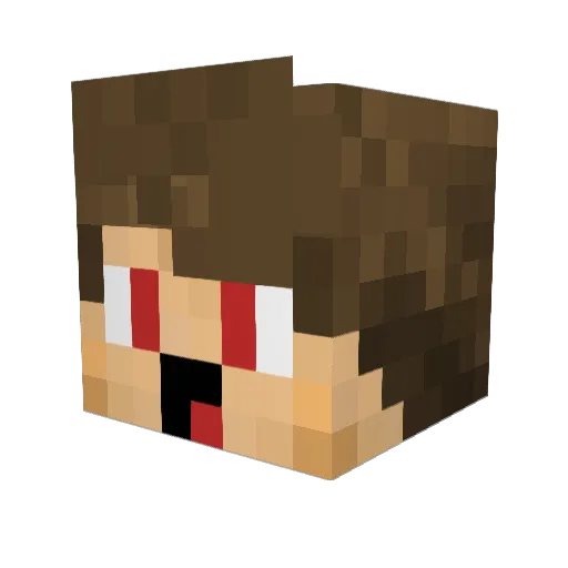 Deltastorm12 Minecraft avatar head, 3D render