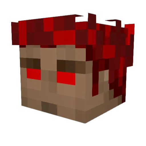 Deltfo Minecraft avatar head, 3D render