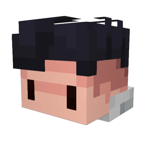 Delth Minecraft avatar head, 3D render