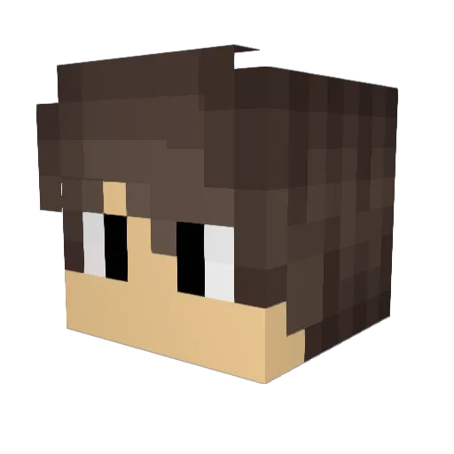 Deltoyde Minecraft avatar head, 3D render