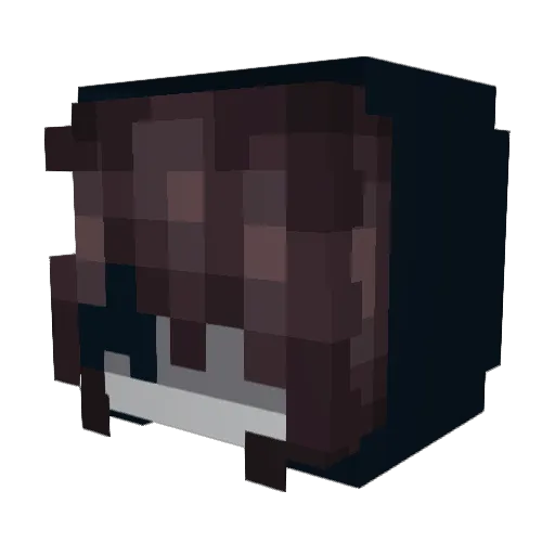 Delulu Minecraft avatar head, 3D render