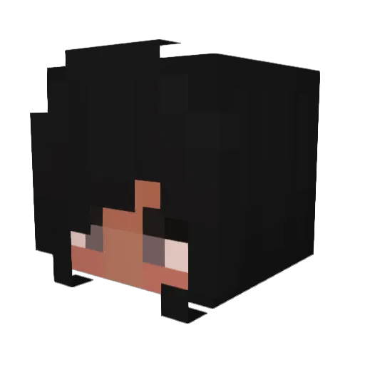 DeluluWitch Minecraft avatar head, 3D render