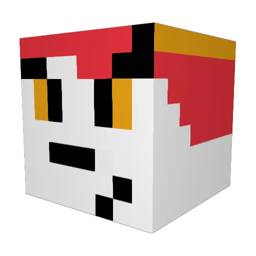 DeluxCream Minecraft avatar head, 3D render
