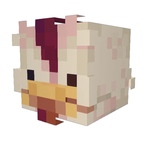 Deluxe11 Minecraft avatar head, 3D render
