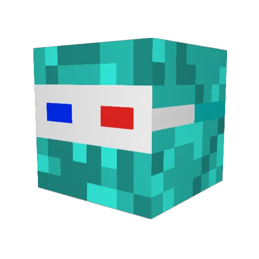 Deluxe66 Minecraft avatar head, 3D render