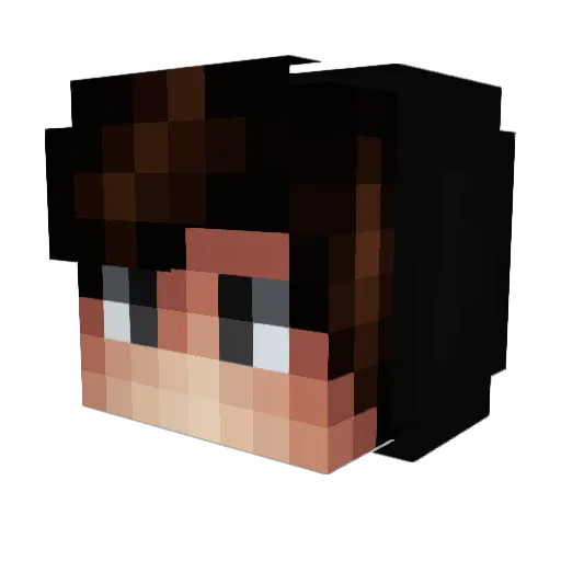 DeluxeBoy Minecraft avatar head, 3D render