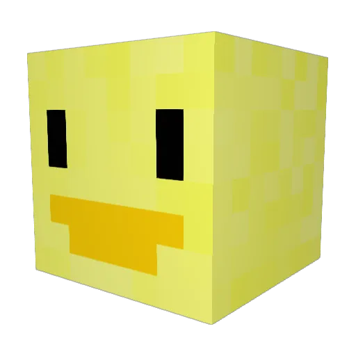 DeluxeDuck Minecraft avatar head, 3D render
