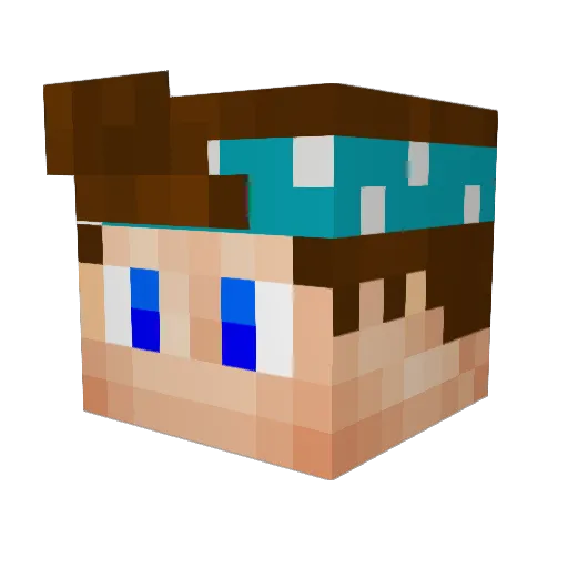 DeluxeHero Minecraft avatar head, 3D render